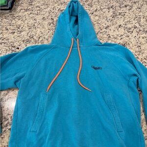 Nike Turquoise Hoodie with Coral Drawstrings